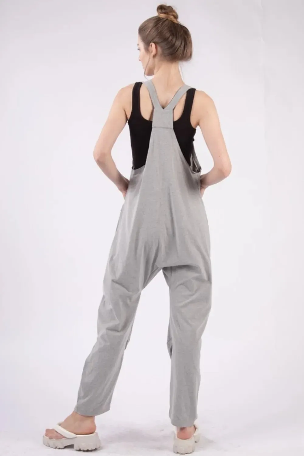VERY J Plunge Sleeveless Jumpsuit with Pockets sold by Gigi Laurent product image thumbnail 2