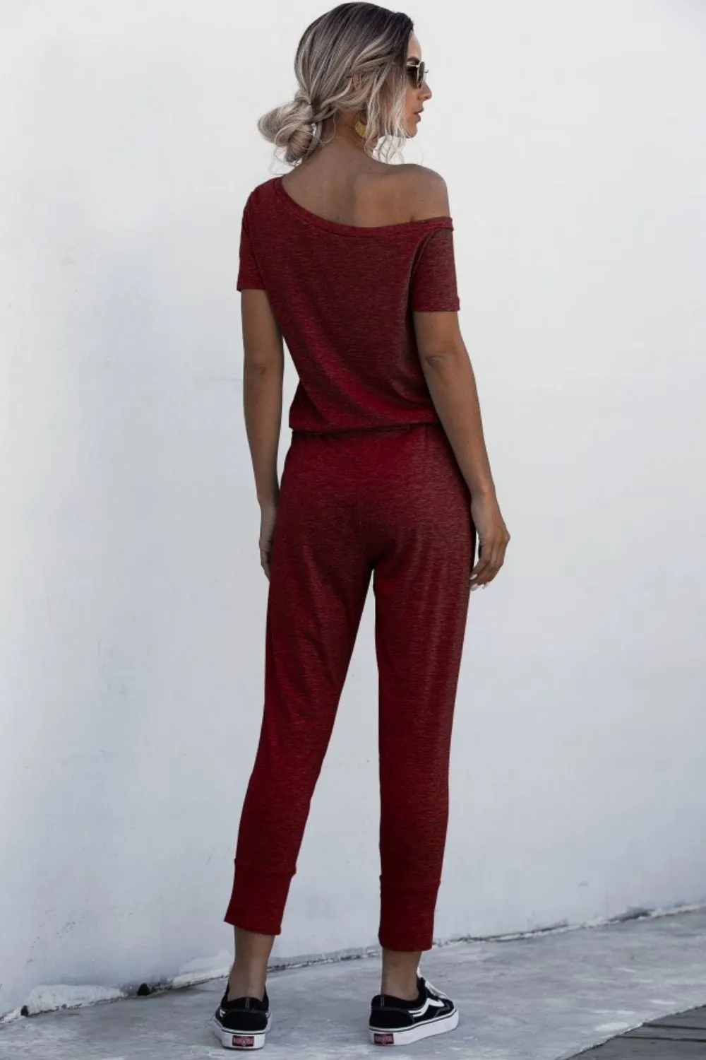 Asymmetrical Neck Tied Jumpsuit with Pockets sold by Gigi Laurent product image thumbnail 3