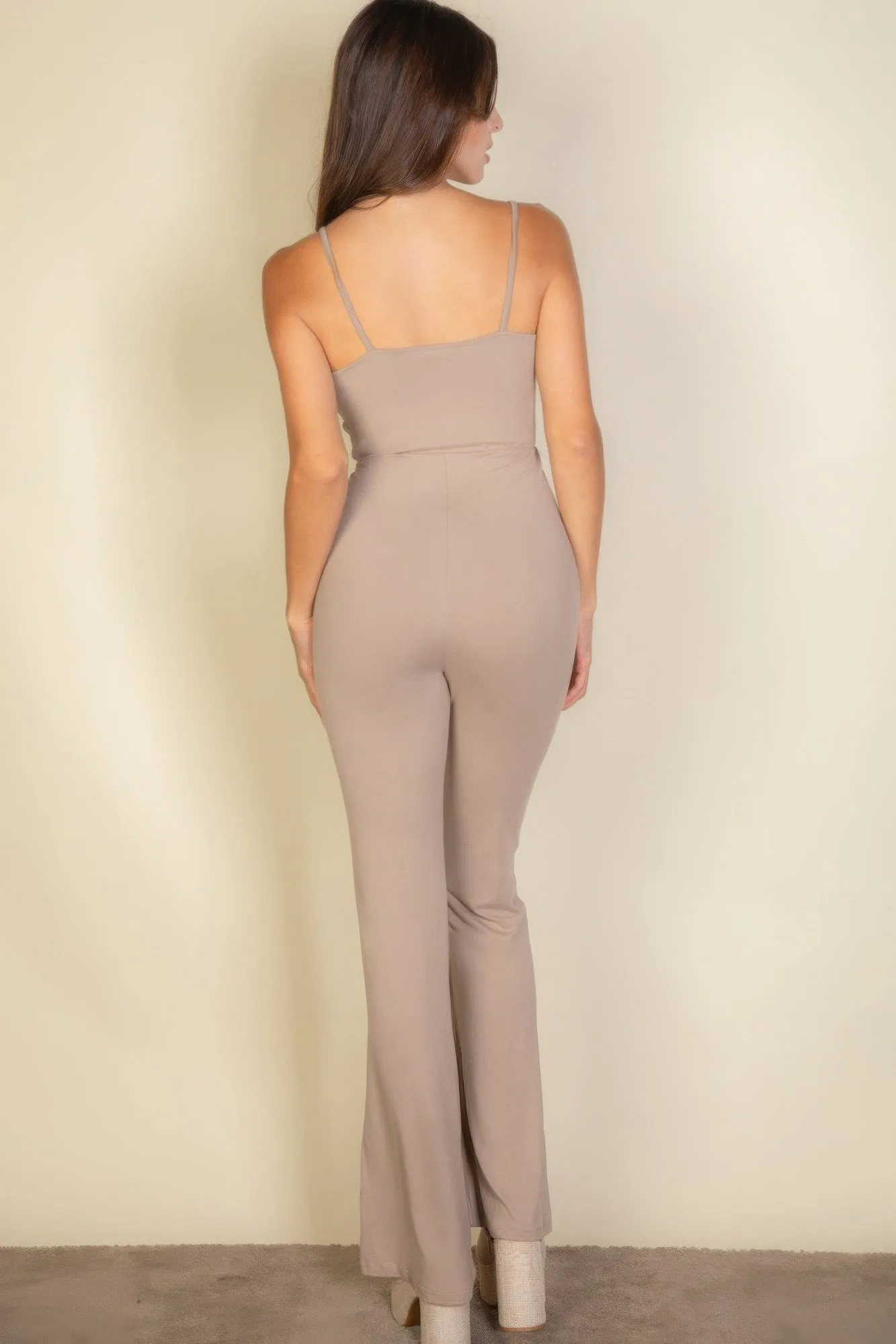 Solid Sleeveless Wide Leg Jumpsuit sold by Gigi Laurent product image thumbnail 5