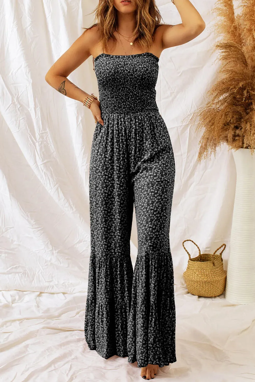Floral Spaghetti Strap Wide Leg Jumpsuit sold by Gigi Laurent product image thumbnail 2