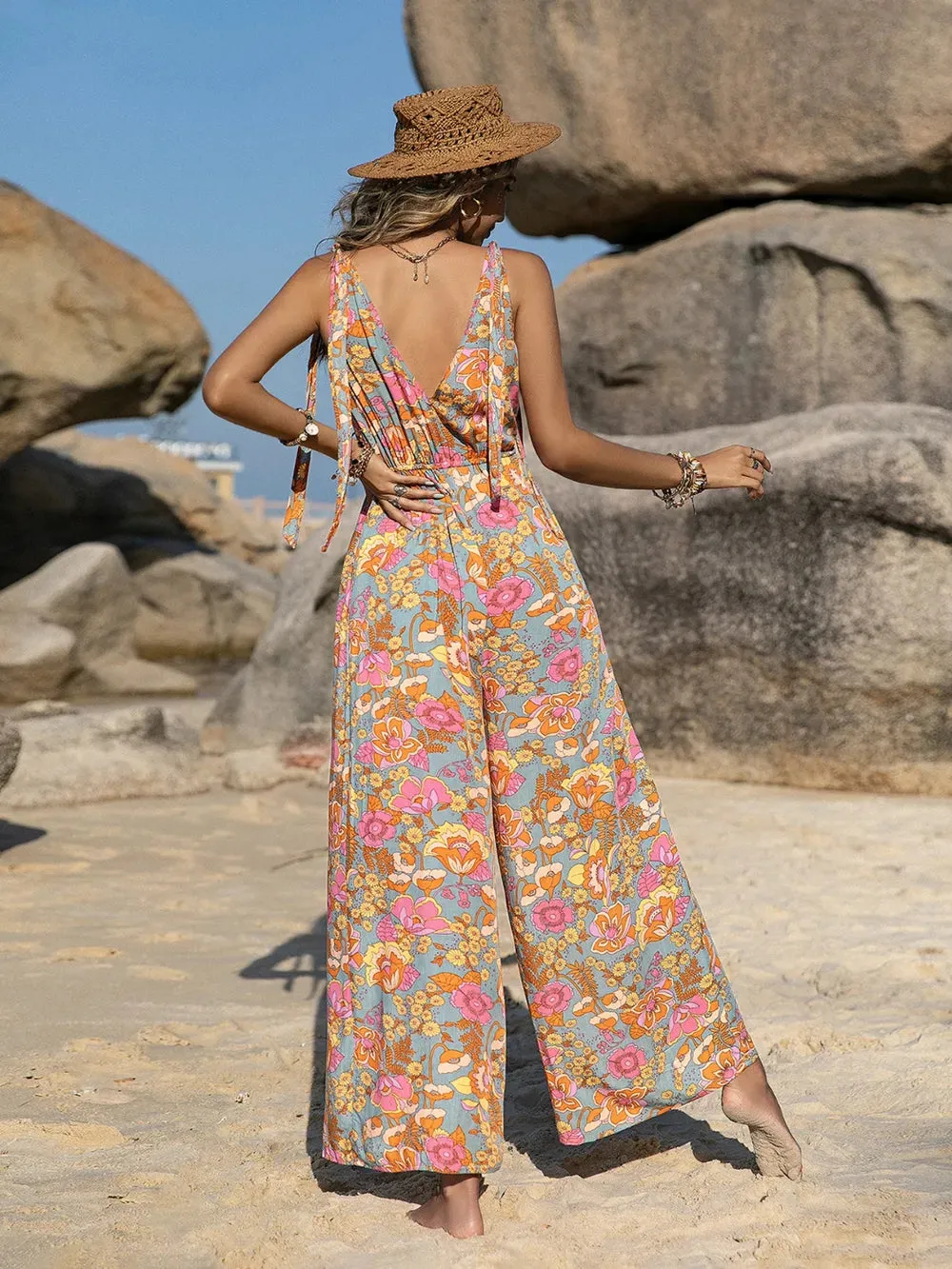 V-Neck Wide Leg Jumpsuit sold by Gigi Laurent product image thumbnail 2