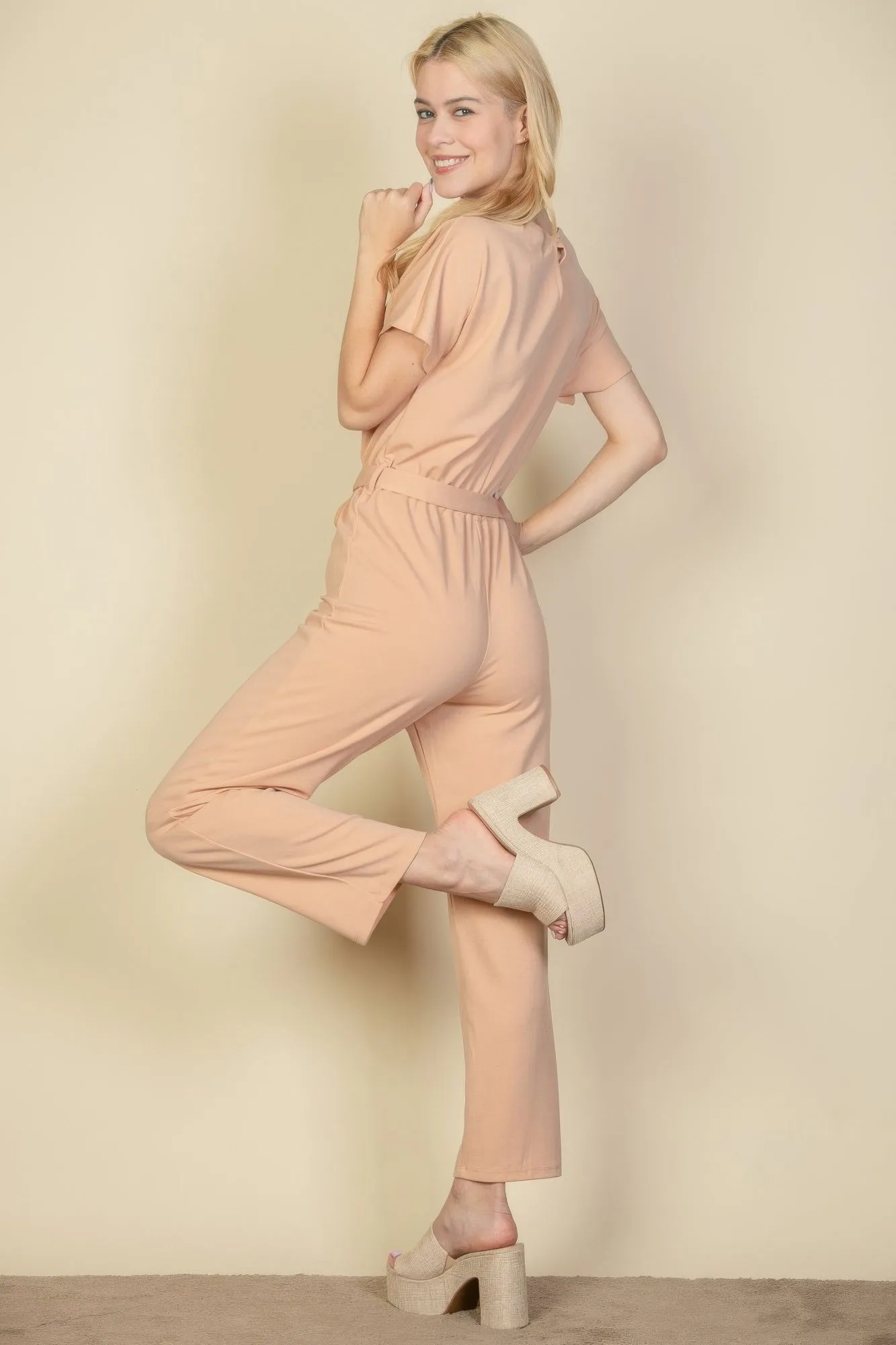 Tie Waist Relaxed Jumpsuit sold by Gigi Laurent product image thumbnail 5