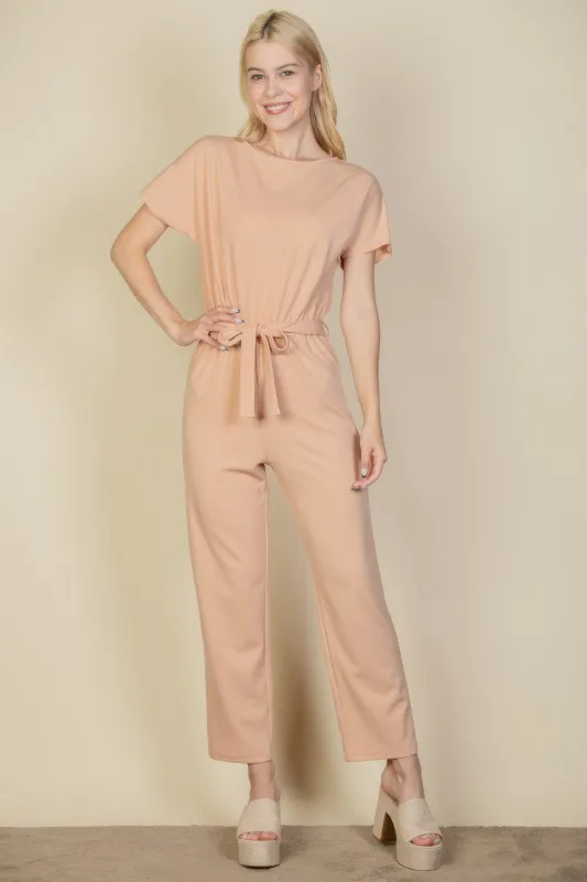 Tie Waist Relaxed Jumpsuit sold by Gigi Laurent