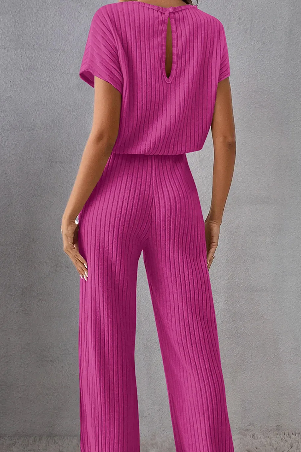 Round Neck Short Sleeve Jumpsuit sold by Gigi Laurent product image thumbnail 5