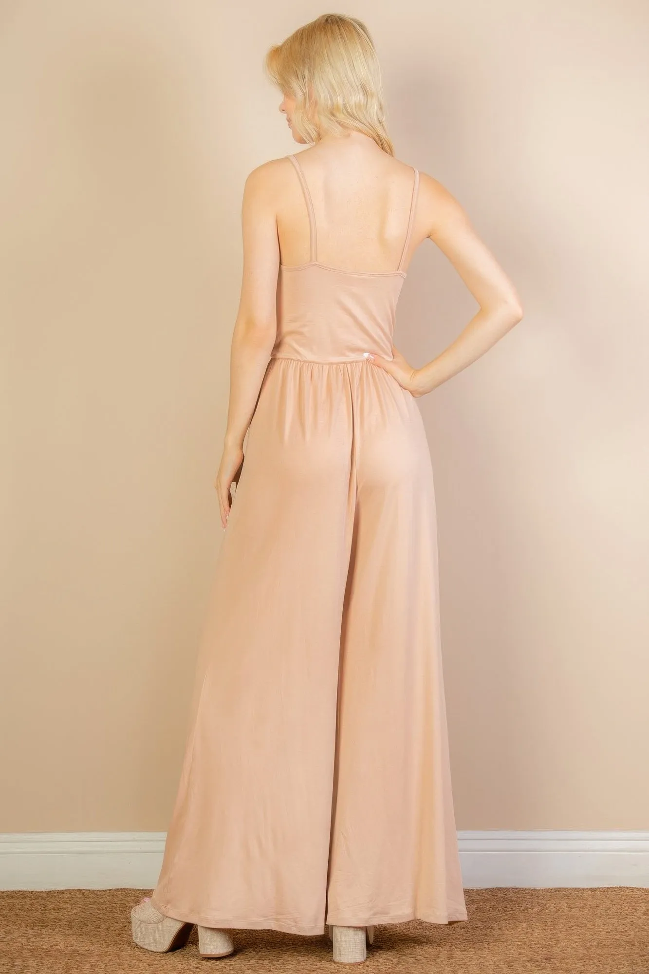 Button Front Wide Leg Jumpsuit sold by Gigi Laurent product image thumbnail 5