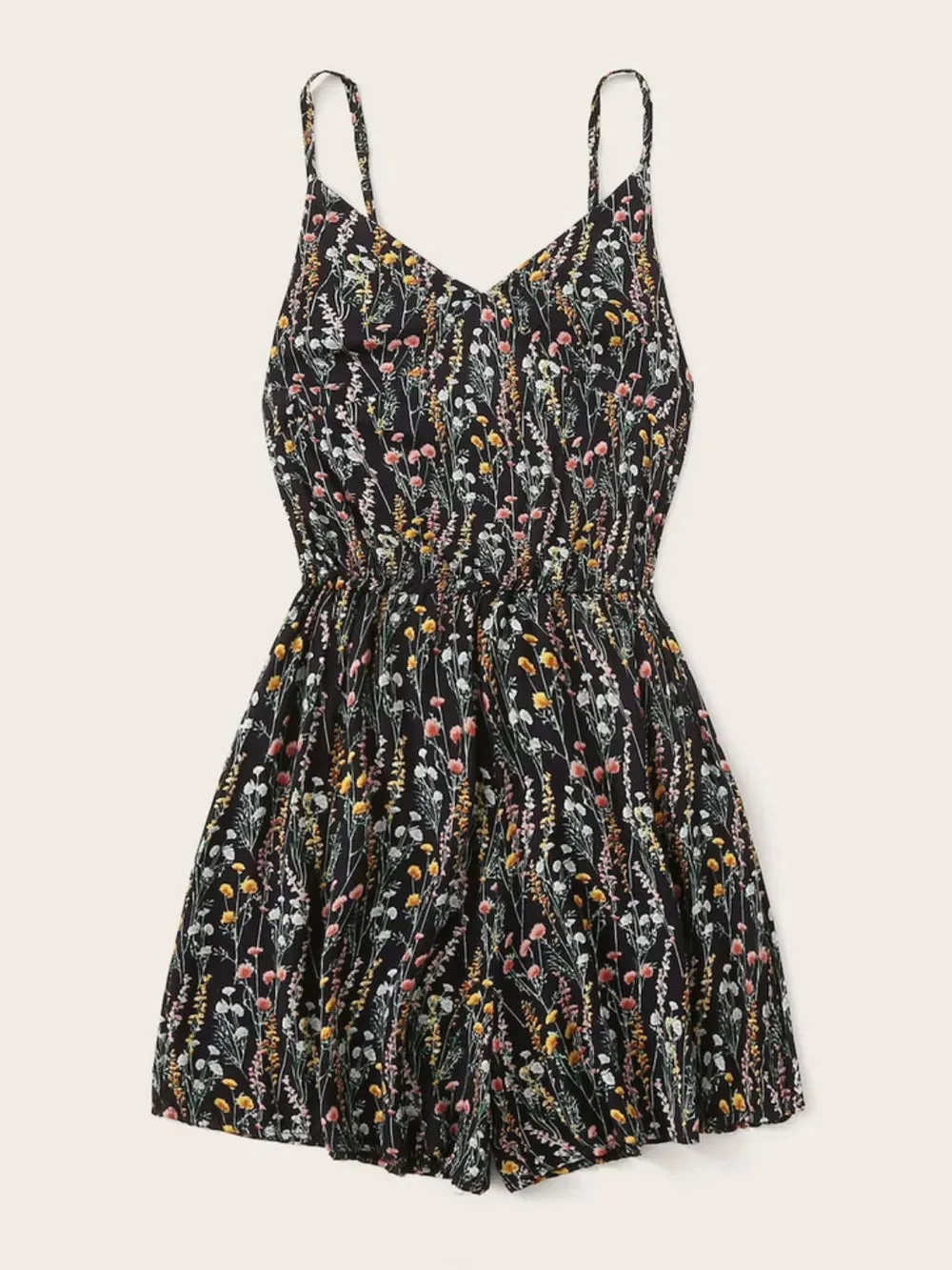Printed V-Neck Spaghetti Strap Romper sold by Gigi Laurent product image thumbnail 3