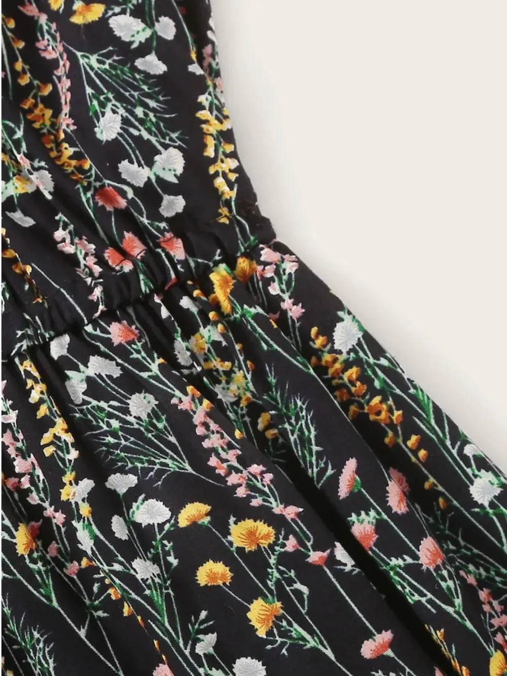 Printed V-Neck Spaghetti Strap Romper sold by Gigi Laurent product image thumbnail 4