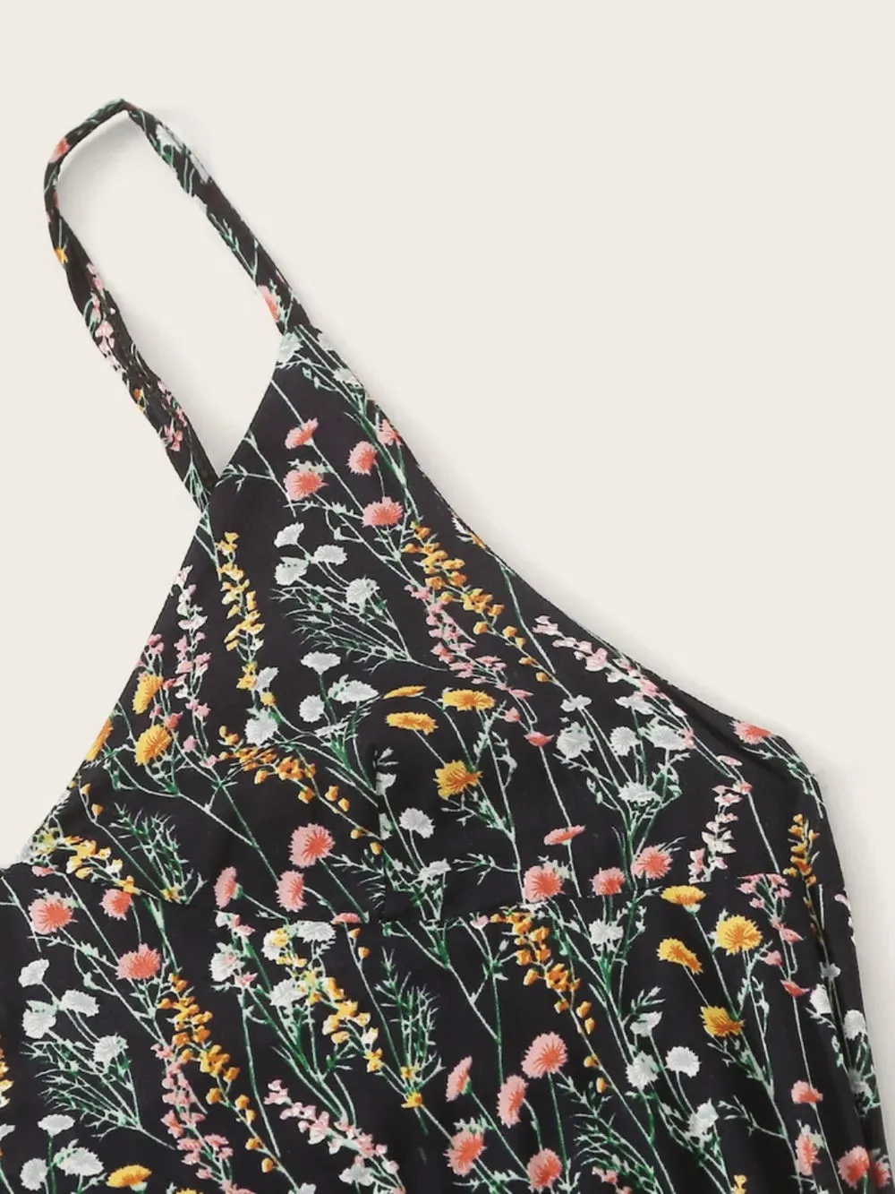 Printed V-Neck Spaghetti Strap Romper sold by Gigi Laurent product image thumbnail 5