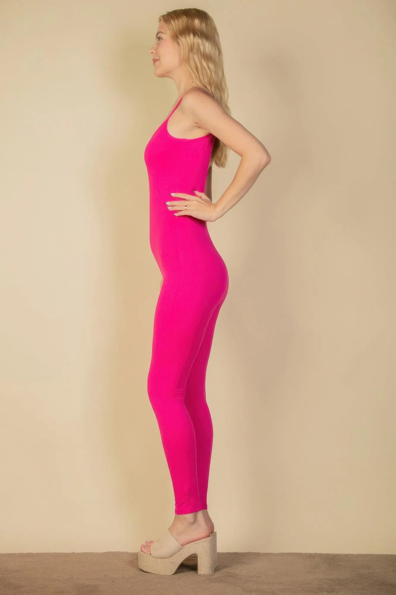 Solid Bodycon Cami Jumpsuit sold by Gigi Laurent product image thumbnail 3