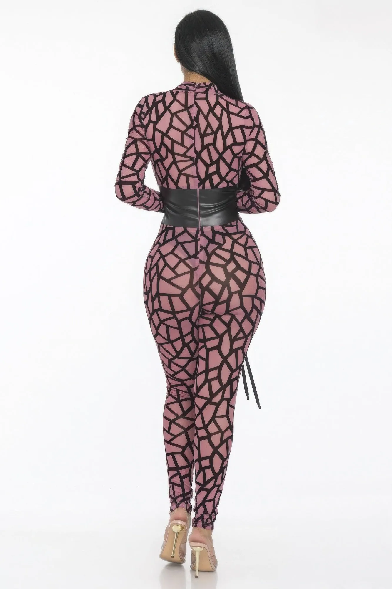 Geometric Printed Jersey Jumpsuit sold by Gigi Laurent product image thumbnail 4