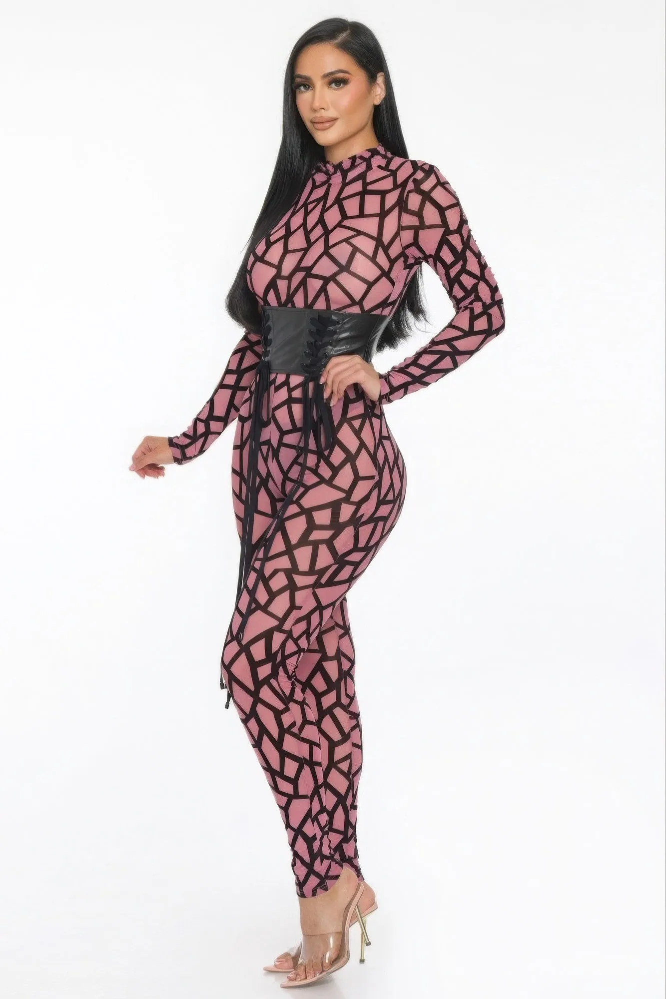 Geometric Printed Jersey Jumpsuit sold by Gigi Laurent product image thumbnail 2