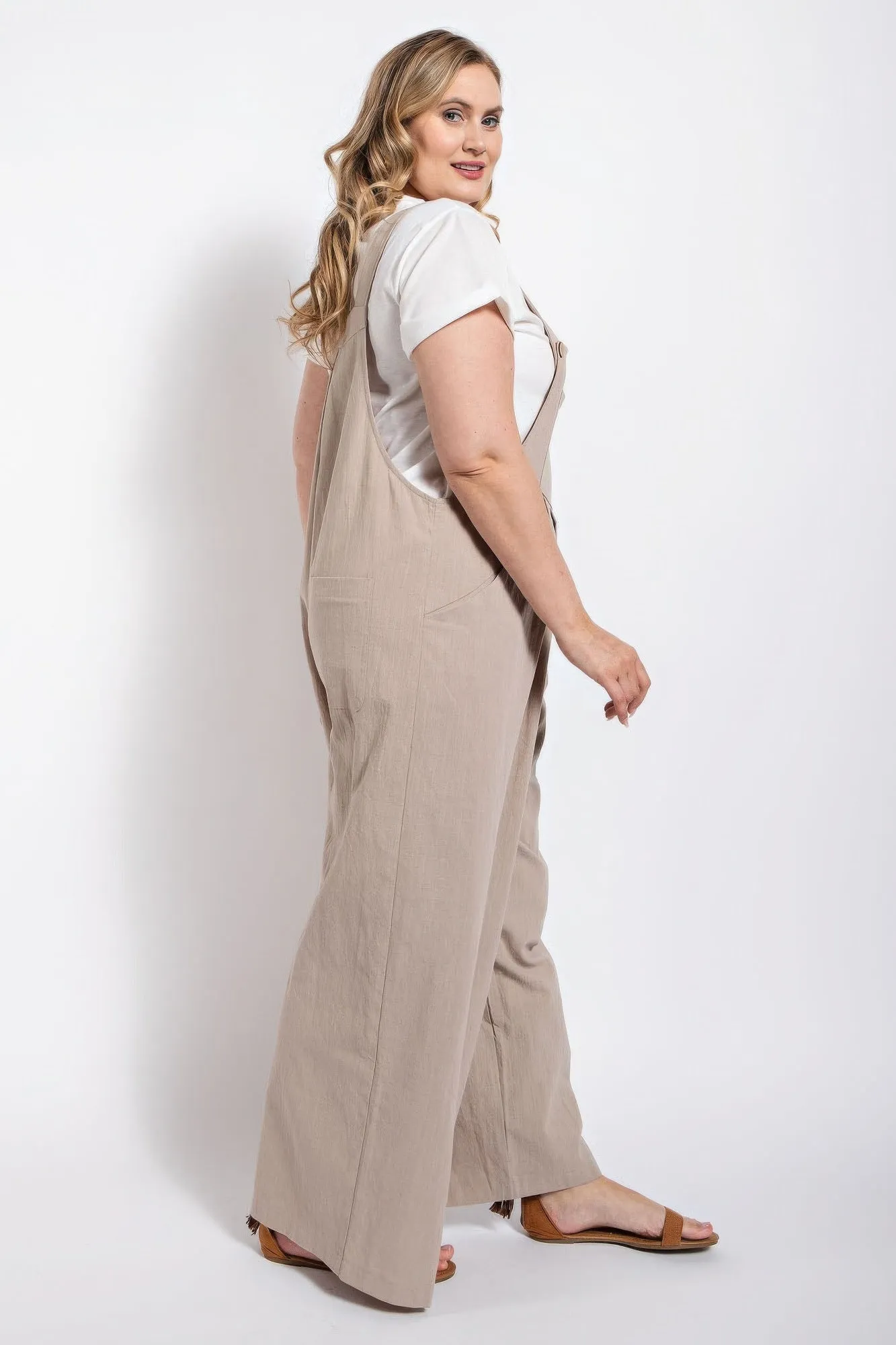 Pintuck detail overall with side pockets sold by Gigi Laurent product image thumbnail 2