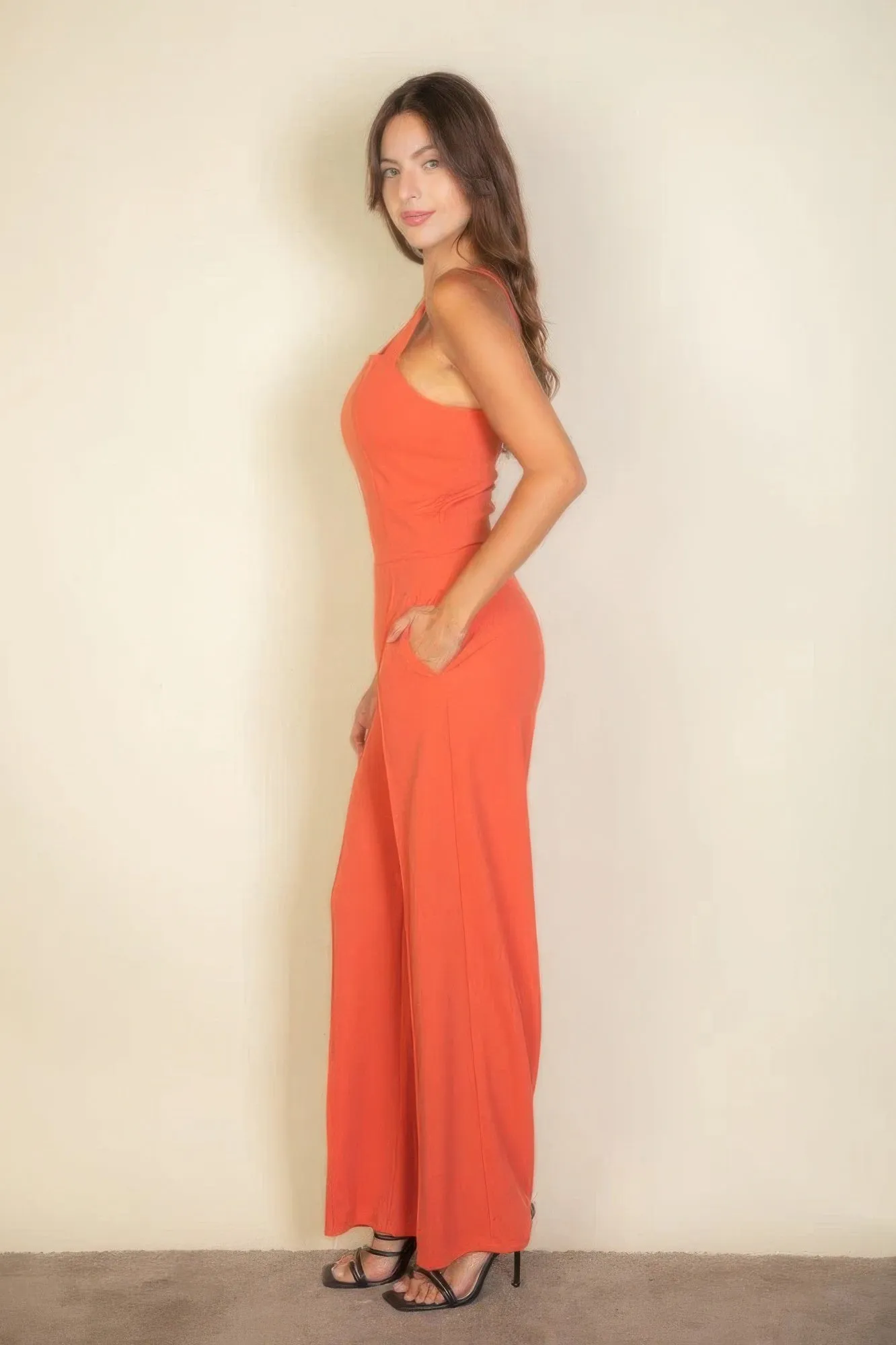 Notched neck cami jumpsuit sold by Gigi Laurent product image thumbnail 2