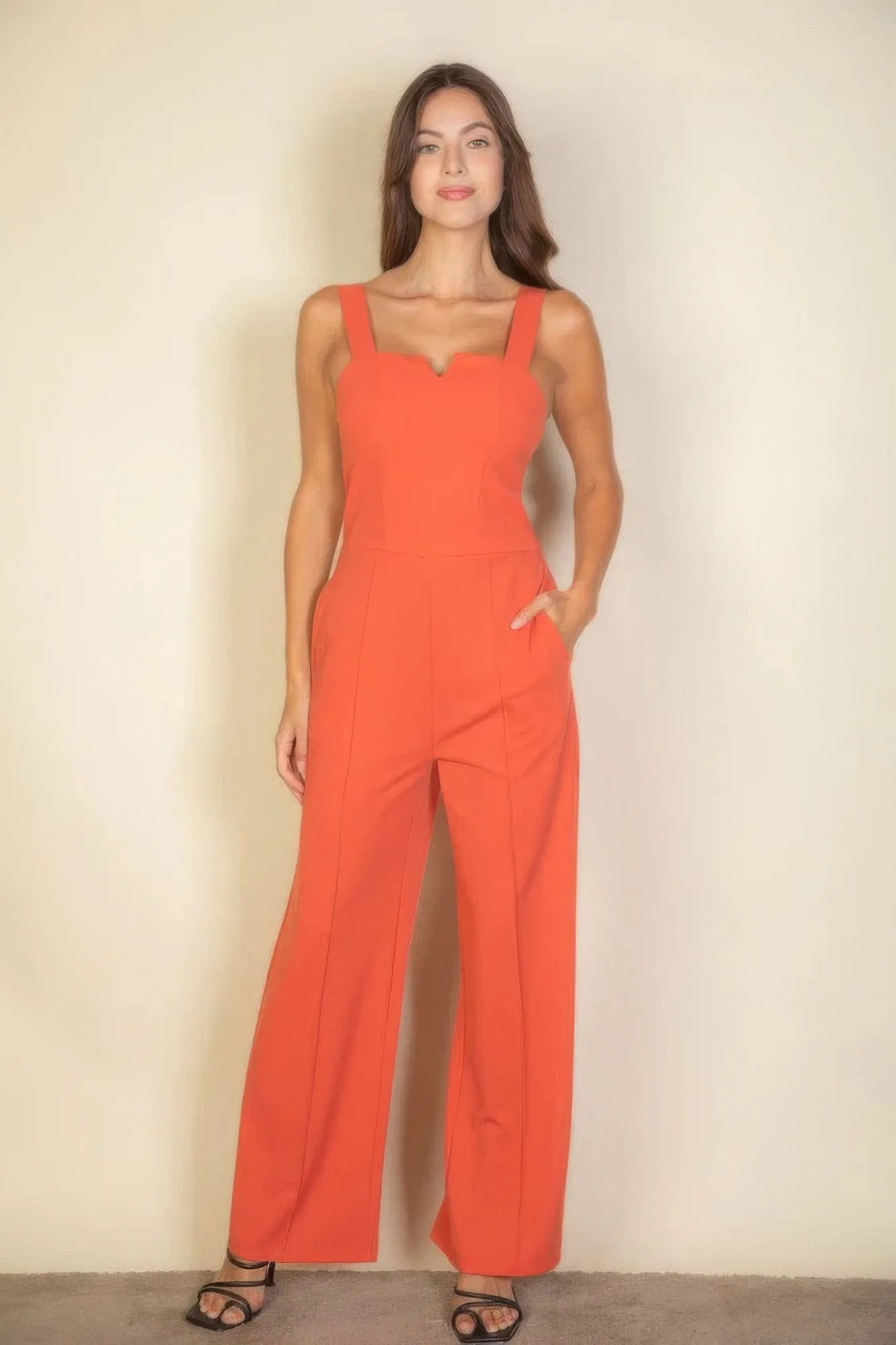 Notched neck cami jumpsuit sold by Gigi Laurent