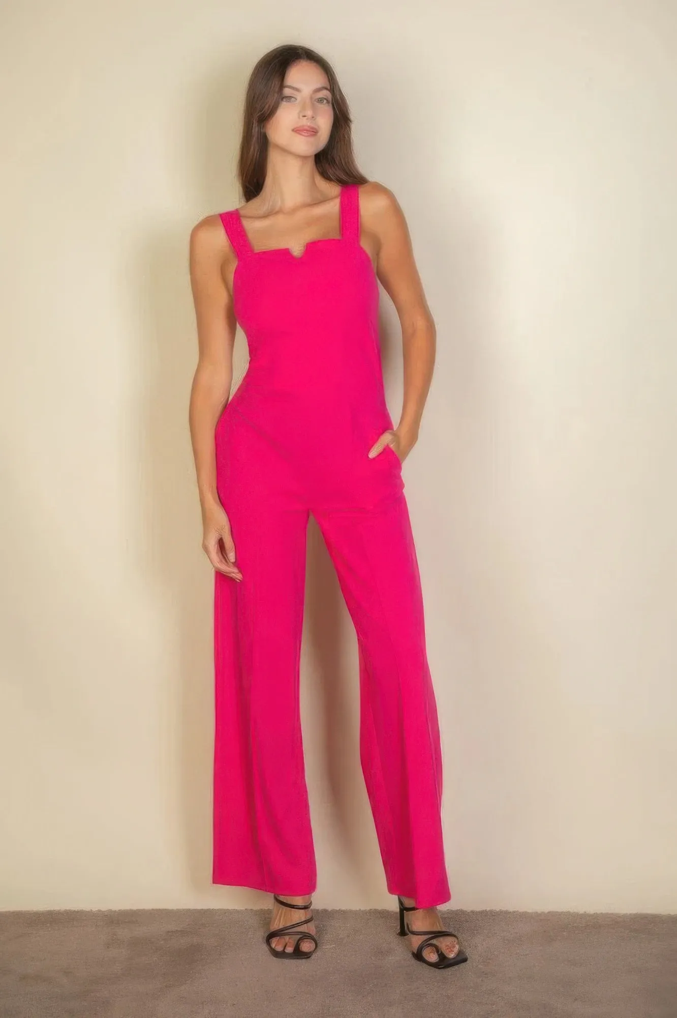 Notched neck cami jumpsuit sold by Gigi Laurent