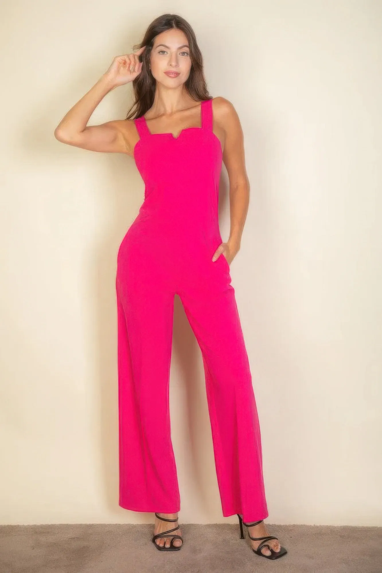 Notched neck cami jumpsuit sold by Gigi Laurent product image thumbnail 2