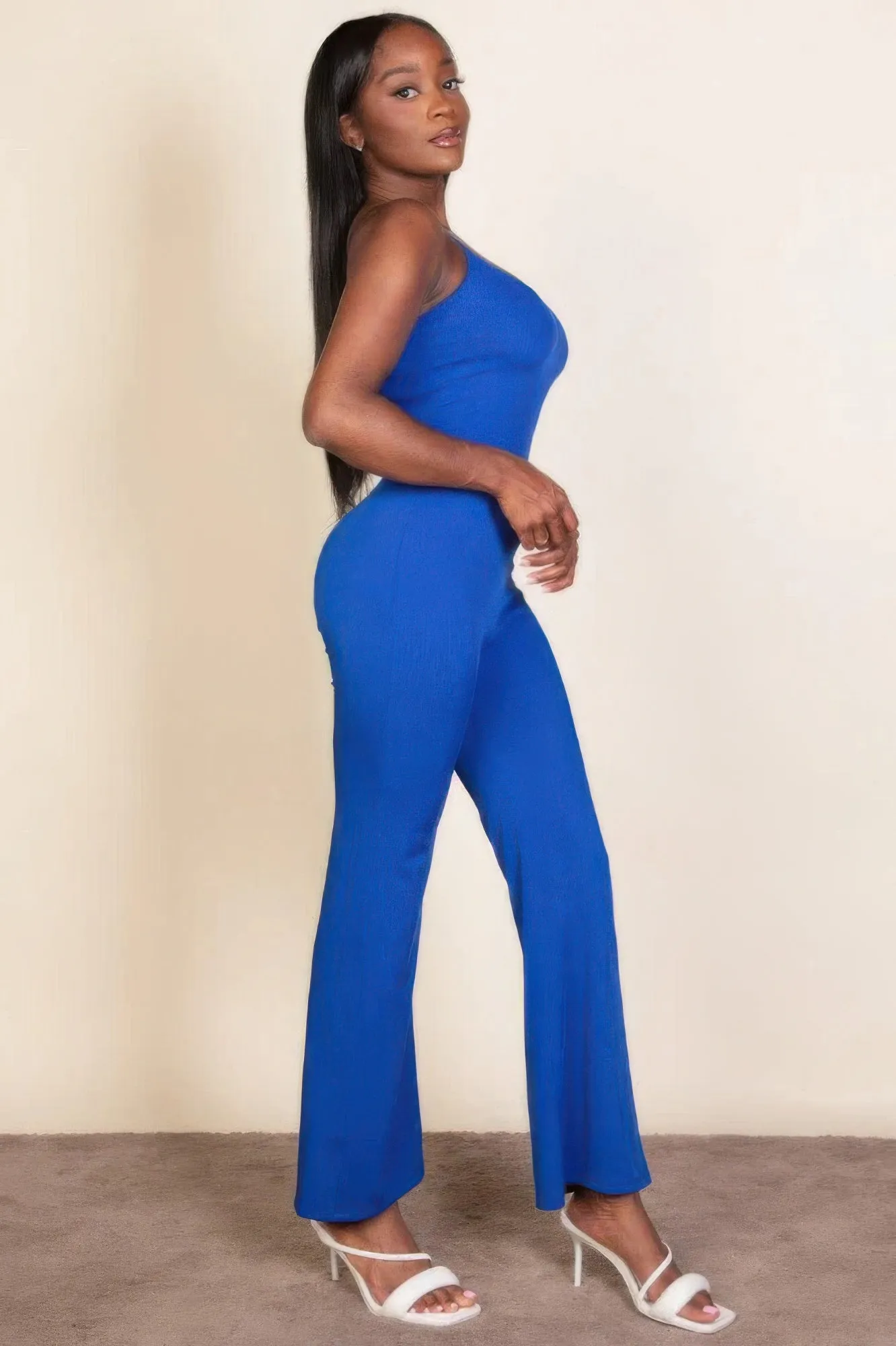 Ribbed sleeveless wide leg jumpsuit sold by Gigi Laurent product image thumbnail 3