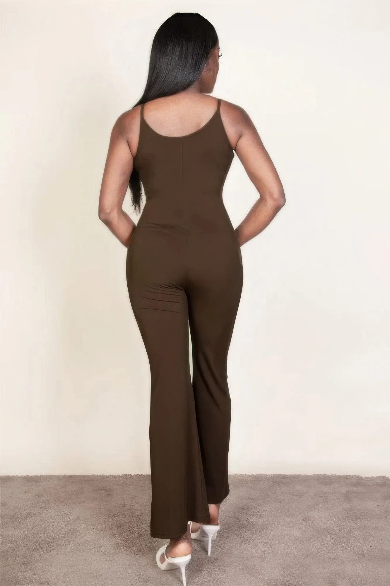 Ribbed sleeveless wide leg jumpsuit sold by Gigi Laurent product image thumbnail 5