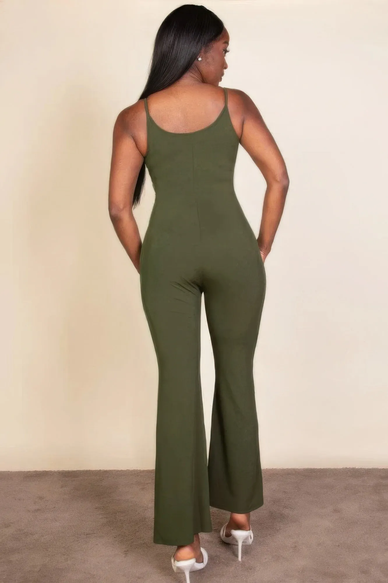 Ribbed sleeveless wide leg jumpsuit sold by Gigi Laurent product image thumbnail 4