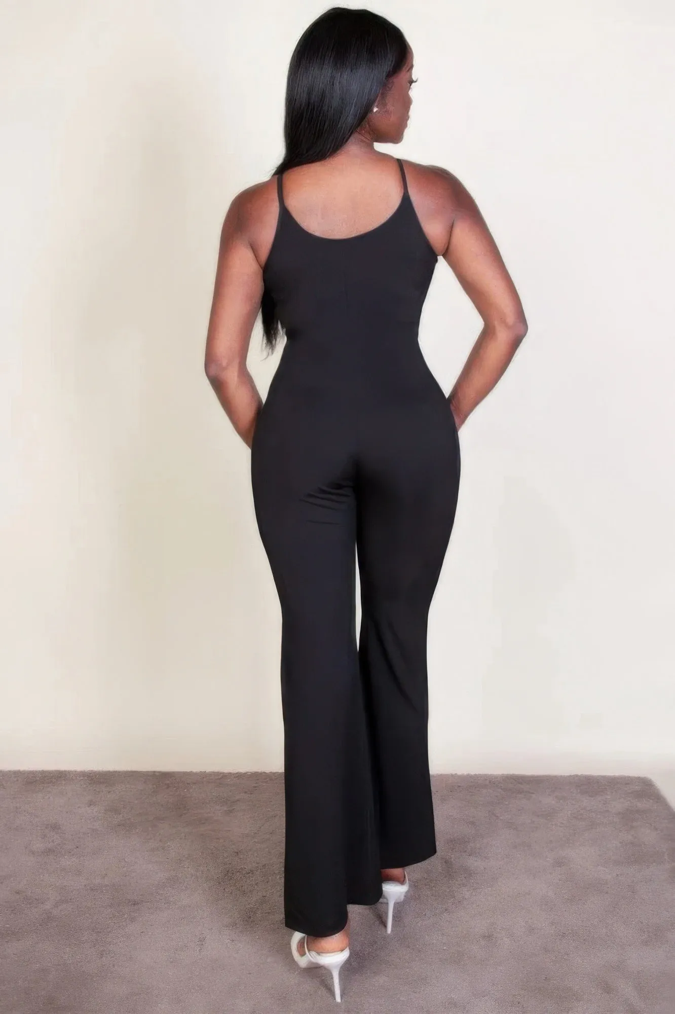 Ribbed sleeveless wide leg jumpsuit sold by Gigi Laurent product image thumbnail 5
