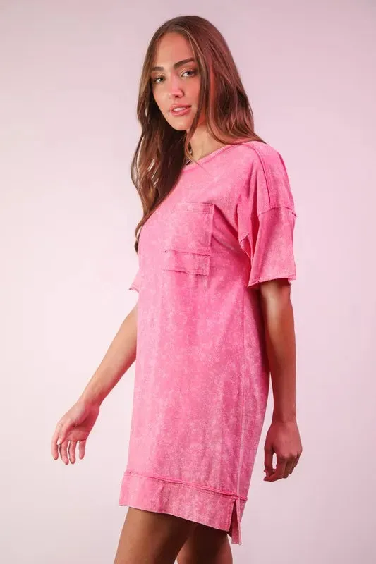 VERY J Plus Size Mineral Washed Knit Shift Mini Dress sold by Gigi Laurent product image thumbnail 4