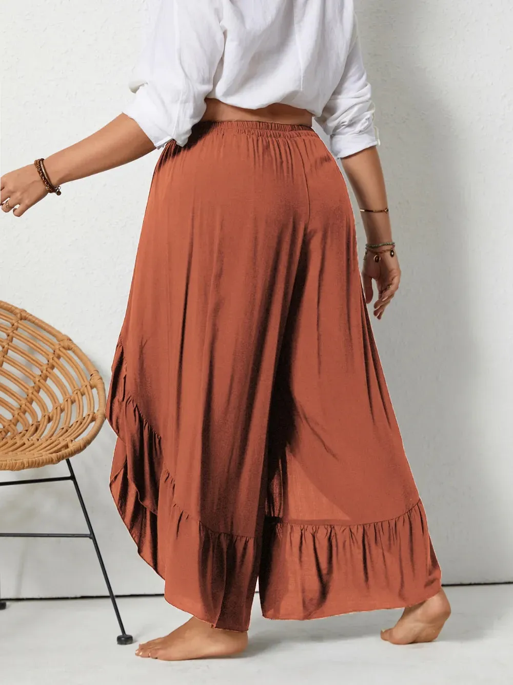 Plus Size Ruffled Wide Leg Pants sold by Gigi Laurent product image thumbnail 2