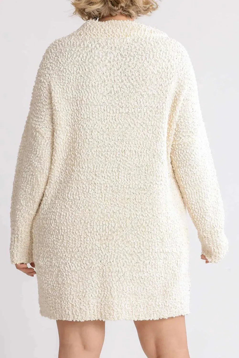 Umgee Full Size High Low Long Sleeve Boucle Sweater Dress Plus Size sold by Gigi Laurent product image thumbnail 5