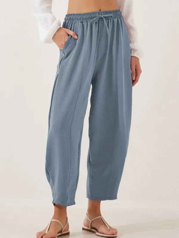 Full Size Drawstring Cropped Jogger Pants Plus Size sold by Gigi Laurent