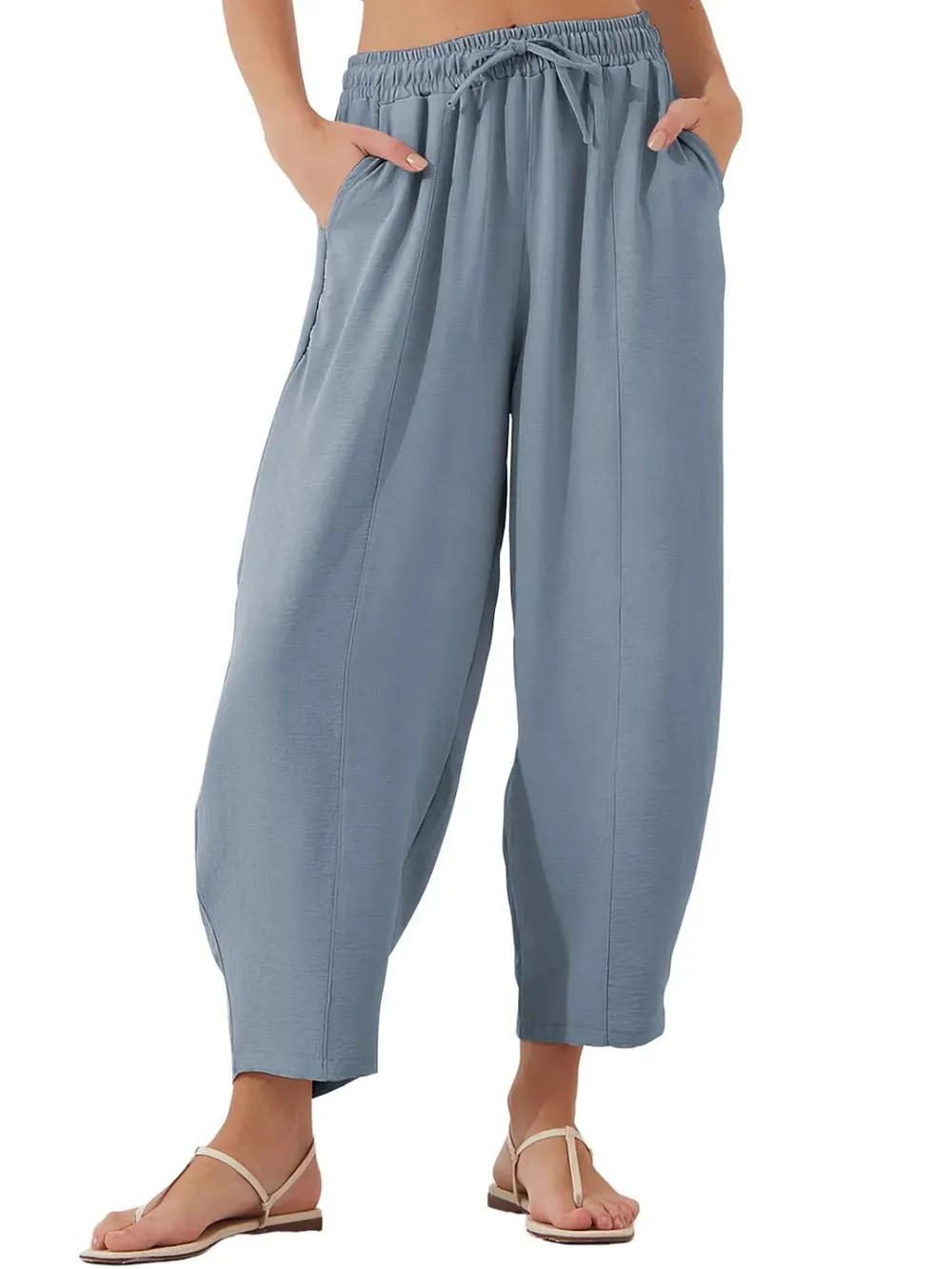Full Size Drawstring Cropped Jogger Pants Plus Size sold by Gigi Laurent product image thumbnail 3