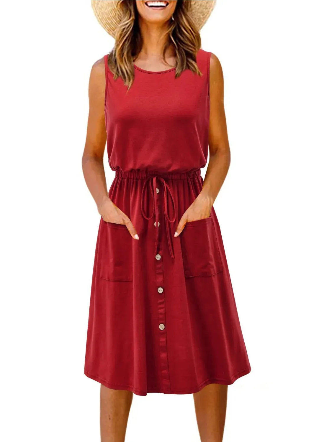 Full Size Round Neck Sleeveless Tank Dress Plus Size sold by Gigi Laurent product image thumbnail 4