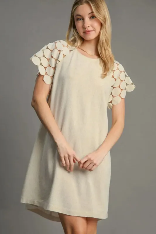 Umgee Full Size Round Neck Mini Dress Plus Size sold by Gigi Laurent