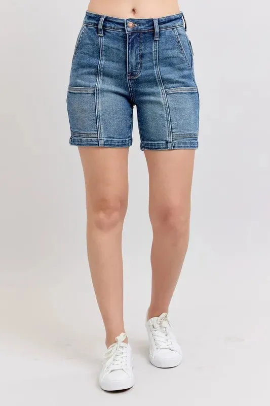 Judy Blue Full Size High Rise Denim Shorts Plus Size sold by Gigi Laurent product image thumbnail 2