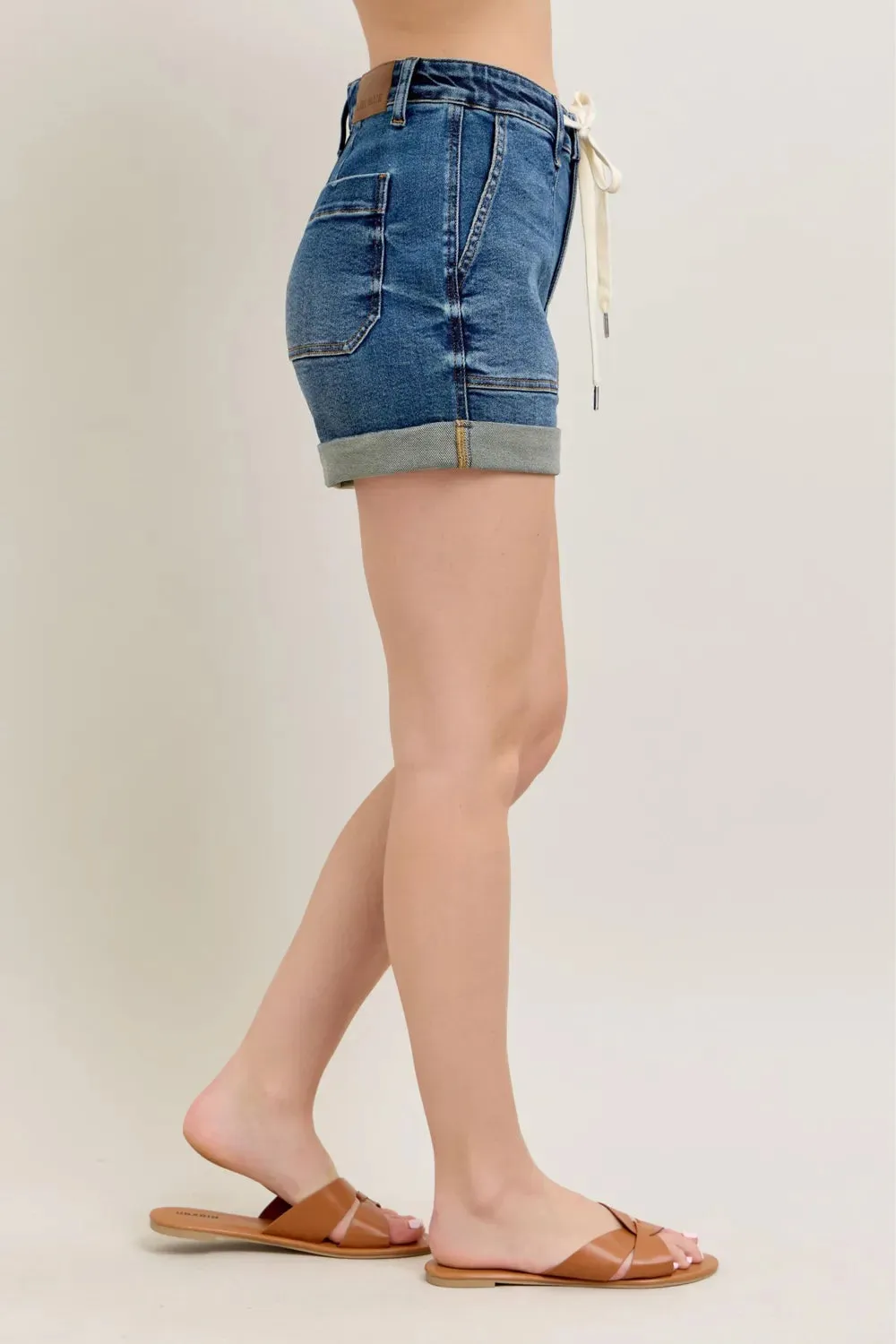 Judy Blue Full Size High Rise Cuff Denim Shorts Plus Size sold by Gigi Laurent product image thumbnail 3