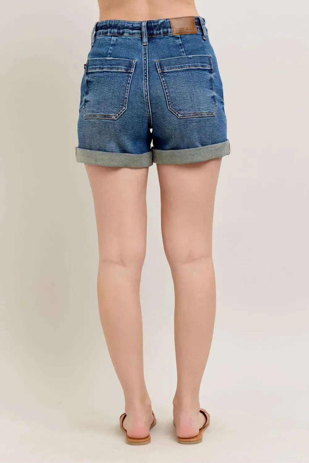 Judy Blue Full Size High Rise Cuff Denim Shorts Plus Size sold by Gigi Laurent product image thumbnail 2