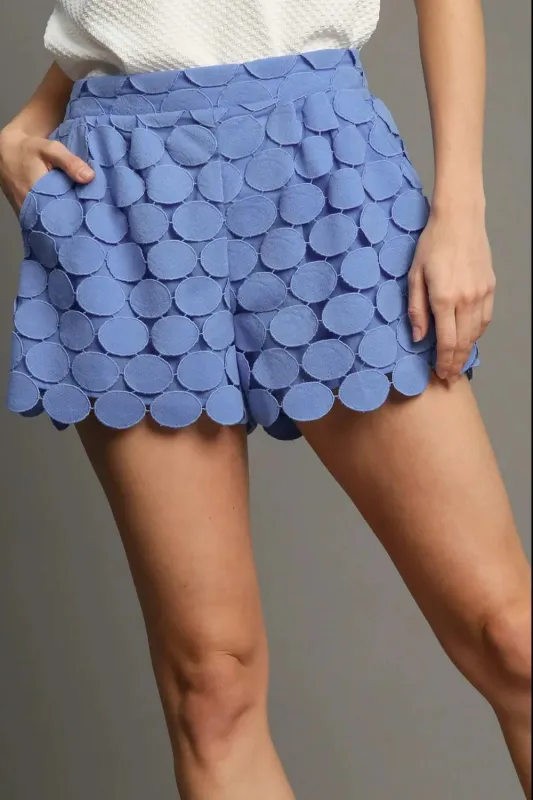 Umgee Full Size Polka Dot Lace Shorts Plus Size sold by Gigi Laurent