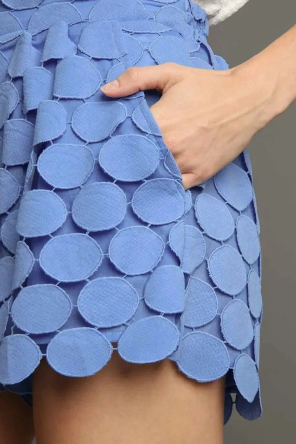 Umgee Full Size Polka Dot Lace Shorts Plus Size sold by Gigi Laurent product image thumbnail 3