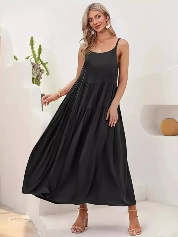 Plus Size Scoop Neck Sleeveless Midi Cami Dress sold by Gigi Laurent