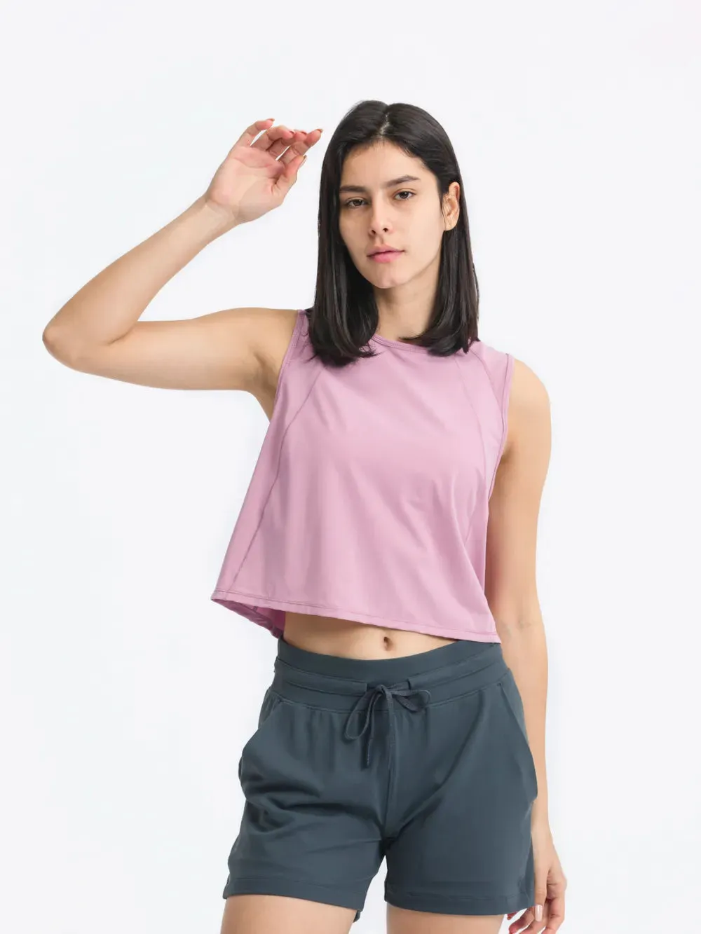 Millennia Round Neck Cropped Active Tank sold by Gigi Laurent product image thumbnail 5
