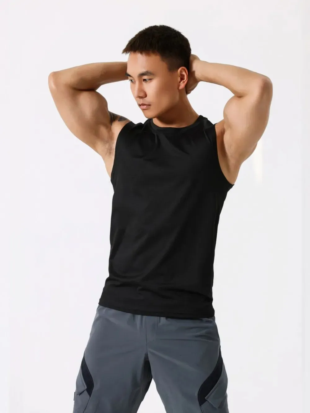 Men's Plus Size Round Neck Active Tank sold by Gigi Laurent product image thumbnail 5