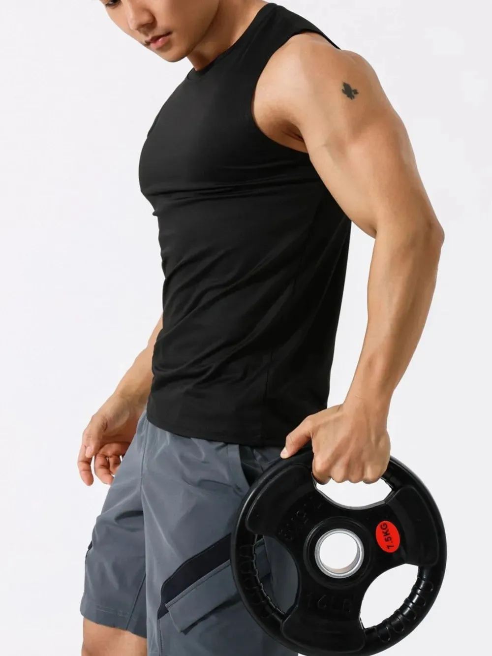 Men's Plus Size Round Neck Active Tank sold by Gigi Laurent product image thumbnail 4