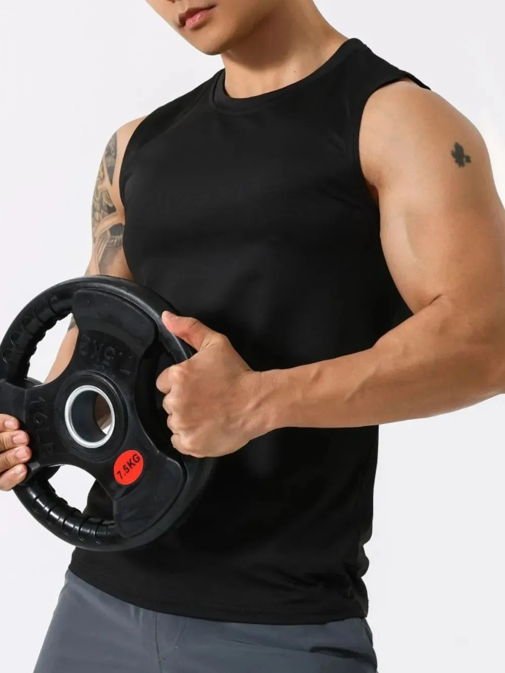 Men's Plus Size Round Neck Active Tank sold by Gigi Laurent product image thumbnail 3