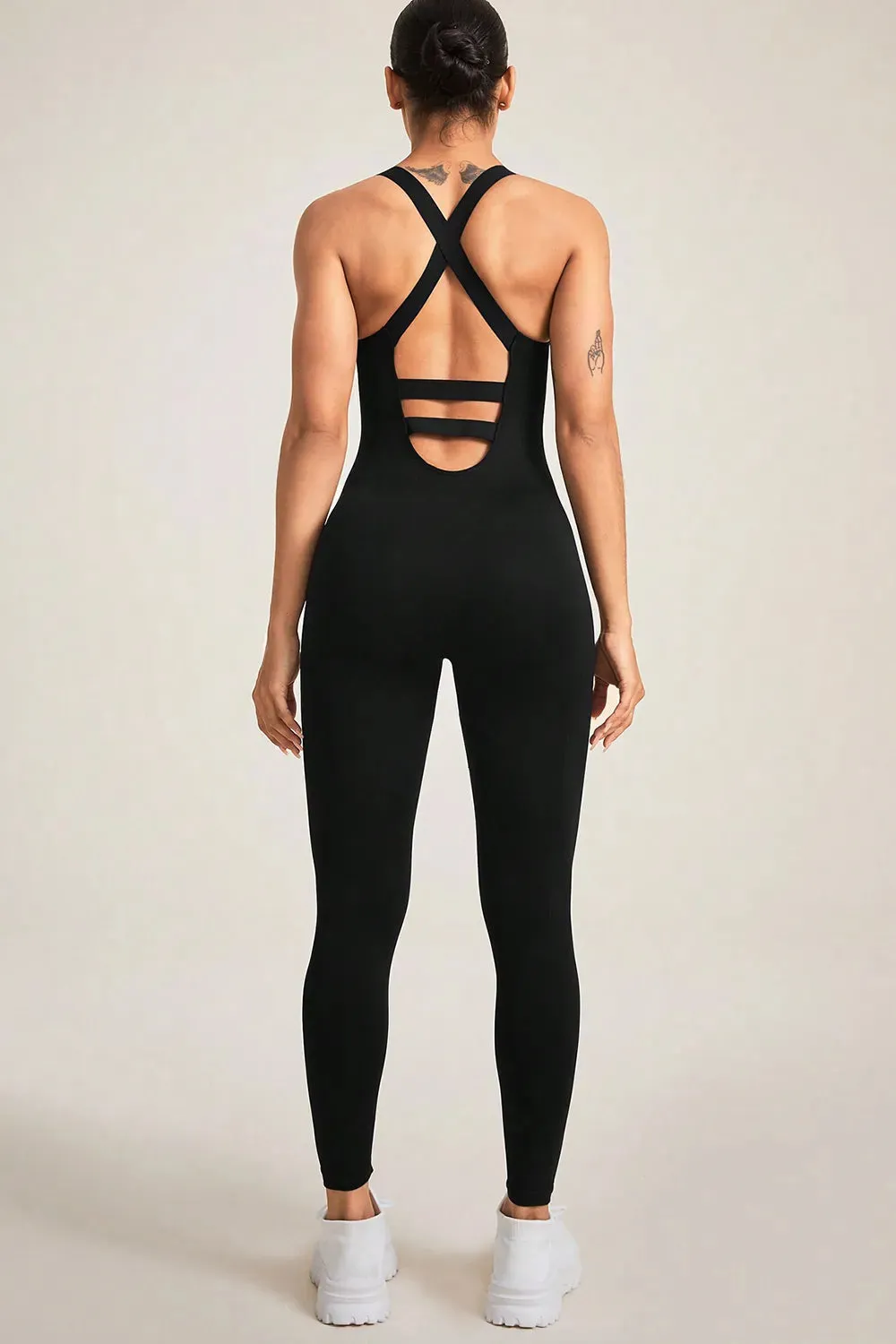 Crisscross Wide Strap Jumpsuit sold by Gigi Laurent product image thumbnail 2