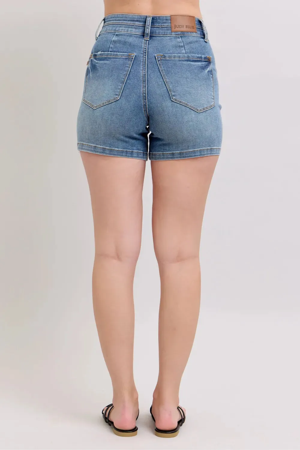 Judy Blue Full Size High Rise Tummy Control Denim Shorts Plus Size sold by Gigi Laurent product image thumbnail 3
