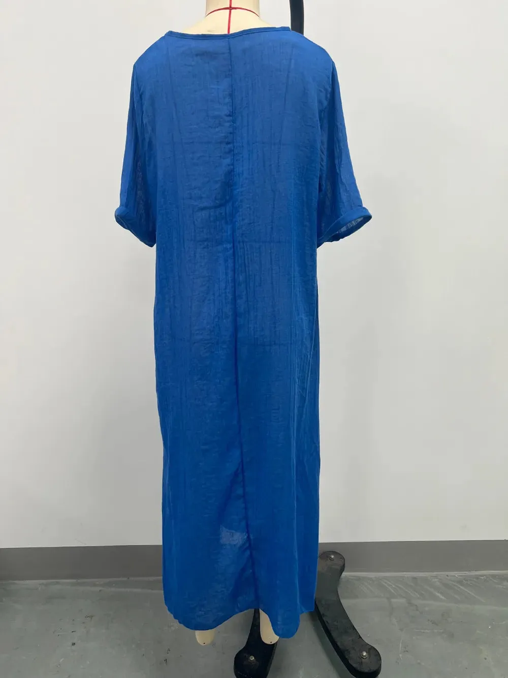 Full Size V-Neck Short Sleeve Midi Dress Plus Size sold by Gigi Laurent product image thumbnail 5