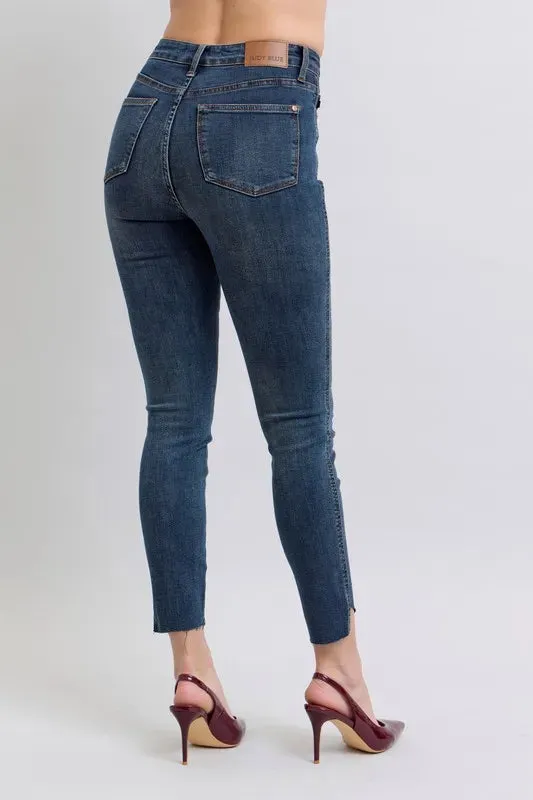 Judy Blue Full Size High Waist Tummy Control Step Hem Skinny Jeans Plus Size sold by Gigi Laurent product image thumbnail 5