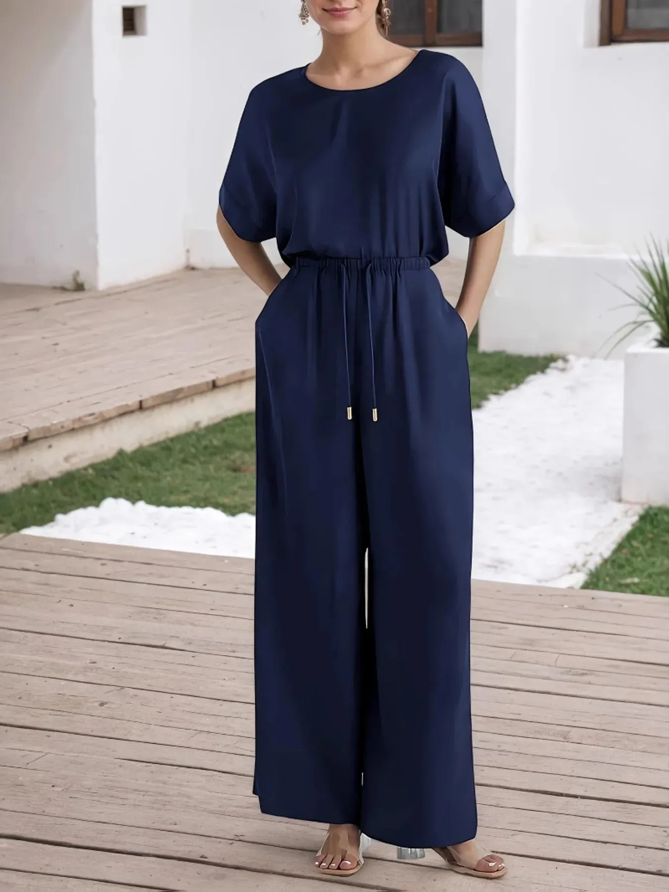 Round Neck Top and Pants Set sold by Gigi Laurent product image thumbnail 2