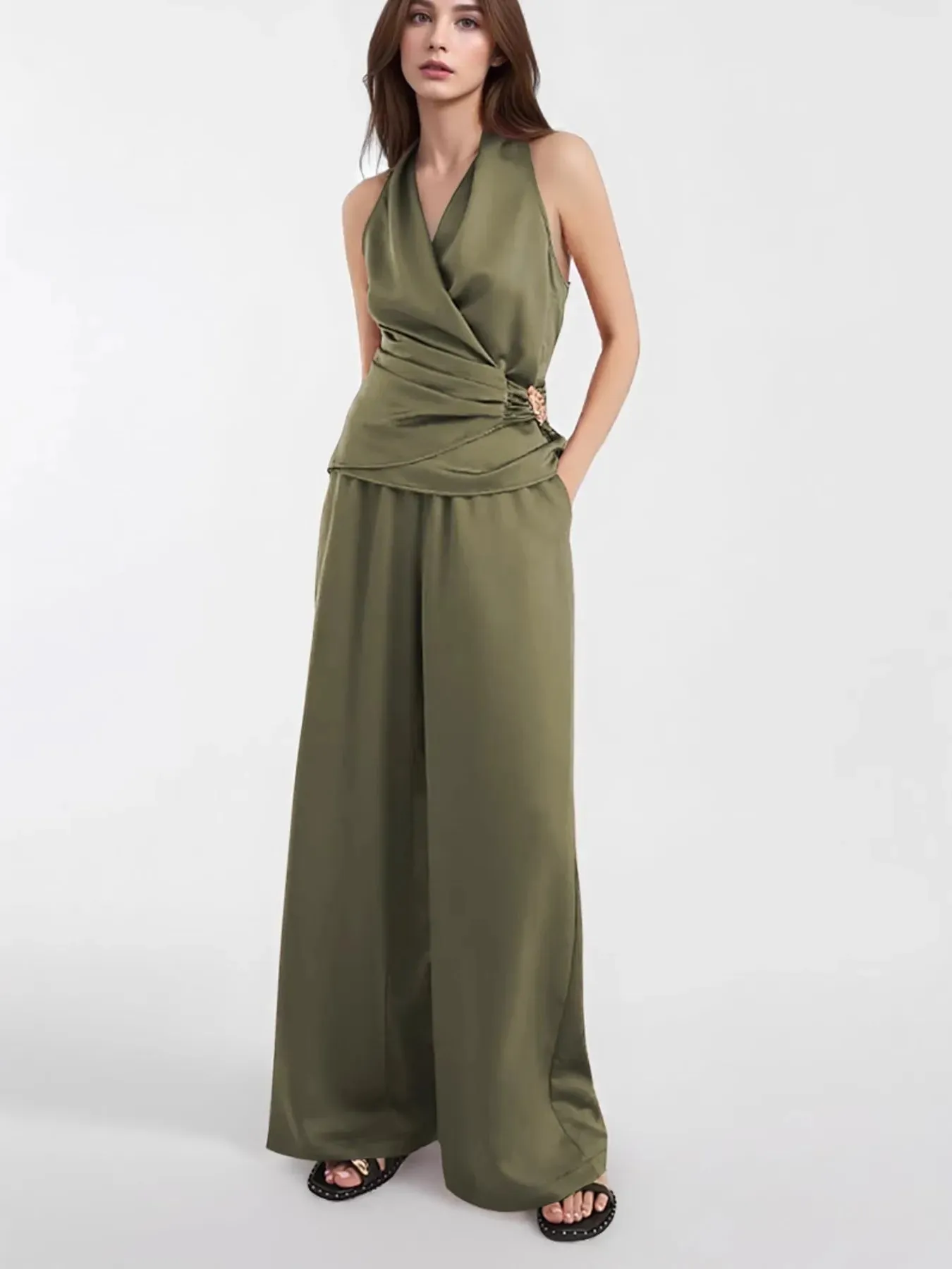 Surplice Sleeveless Top and Pants Set sold by Gigi Laurent product image thumbnail 2