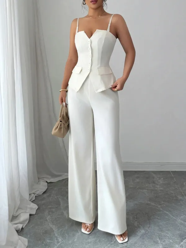 Button Front Cami and Pants Set sold by Gigi Laurent