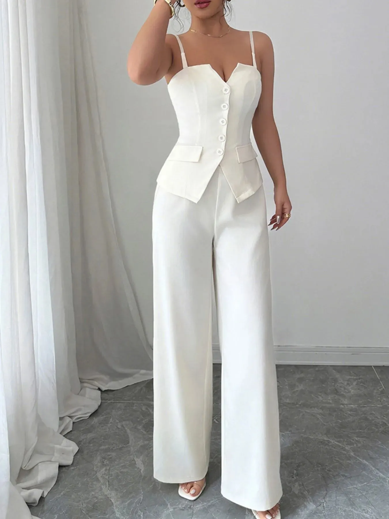 Button Front Cami and Pants Set sold by Gigi Laurent product image thumbnail 5