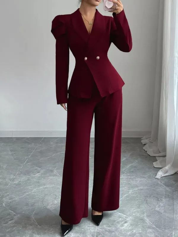 Double-Breasted Blazer and Pants Suit Set sold by Gigi Laurent